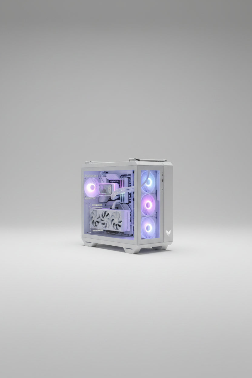 Premium White Gaming PC AMD Ryzen 7 9800X3D | RTX 5070 Ti | 32GB DDR5 | Visas Baltas
