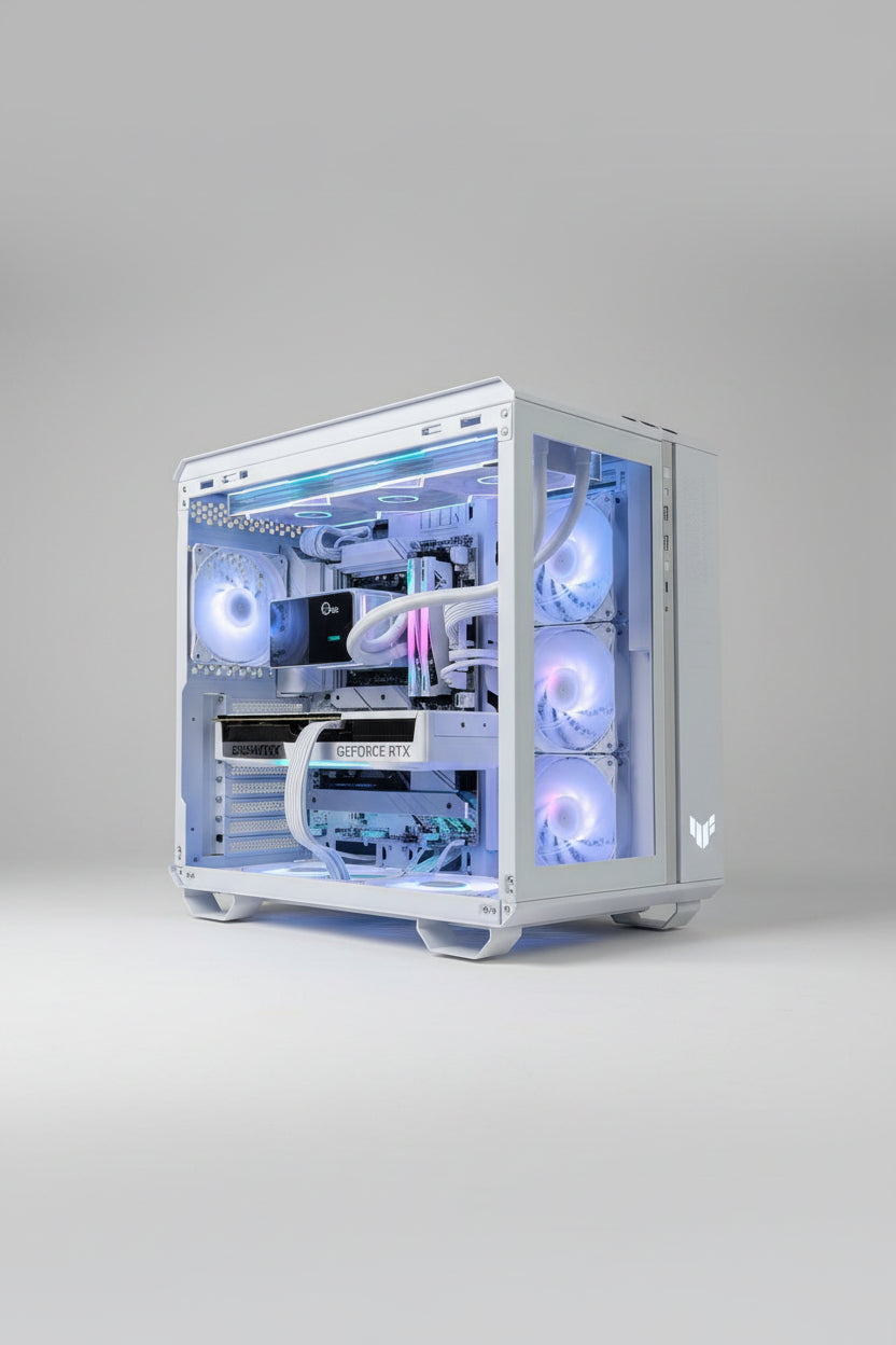 Pilnai Baltas Gaming PC – AMD Ryzen 7 9800X3D + RTX 5070 Ti
