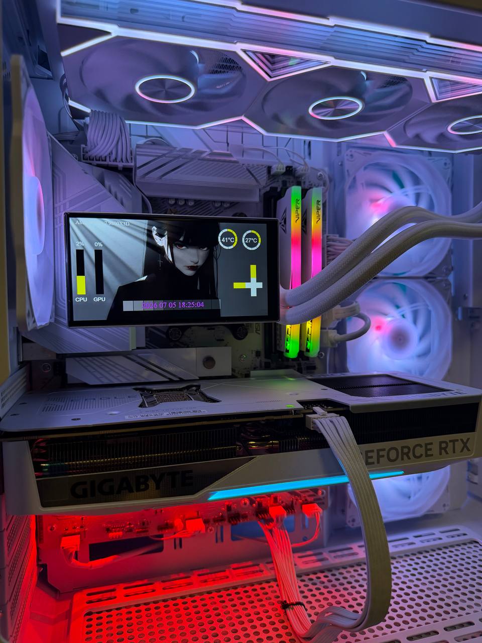Pilnai Baltas Gaming PC – AMD Ryzen 7 9800X3D + RTX 5070 Ti