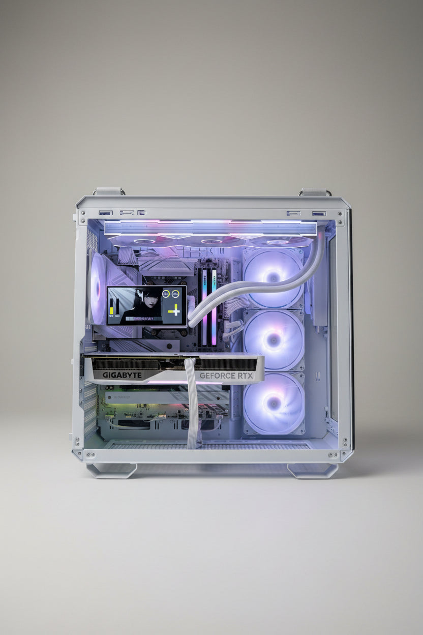 Pilnai Baltas Gaming PC – AMD Ryzen 7 9800X3D + RTX 5070 Ti