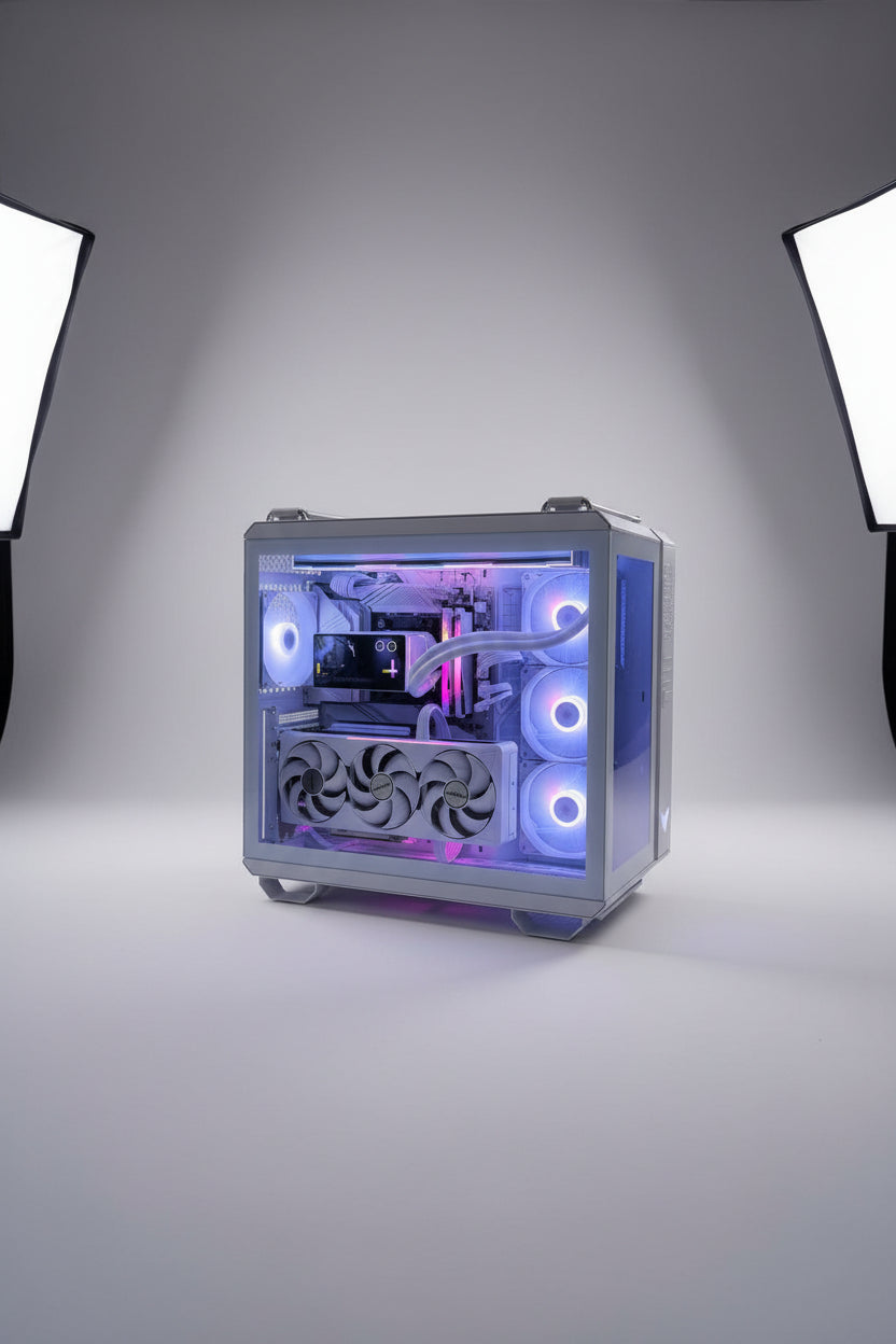 Premium White Gaming PC AMD Ryzen 7 9800X3D | RTX 5070 Ti | 32GB DDR5 | Visas Baltas