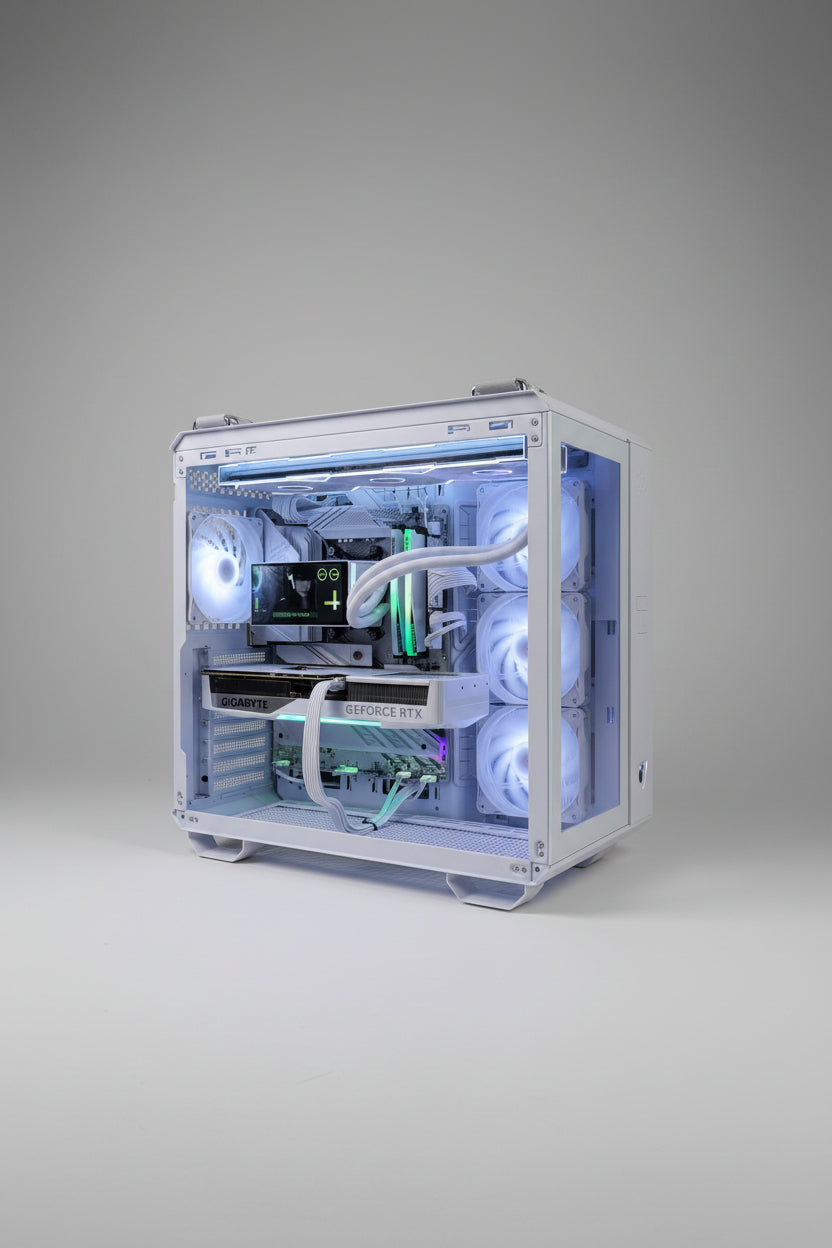 Pilnai Baltas Gaming PC – AMD Ryzen 7 9800X3D + RTX 5070 Ti