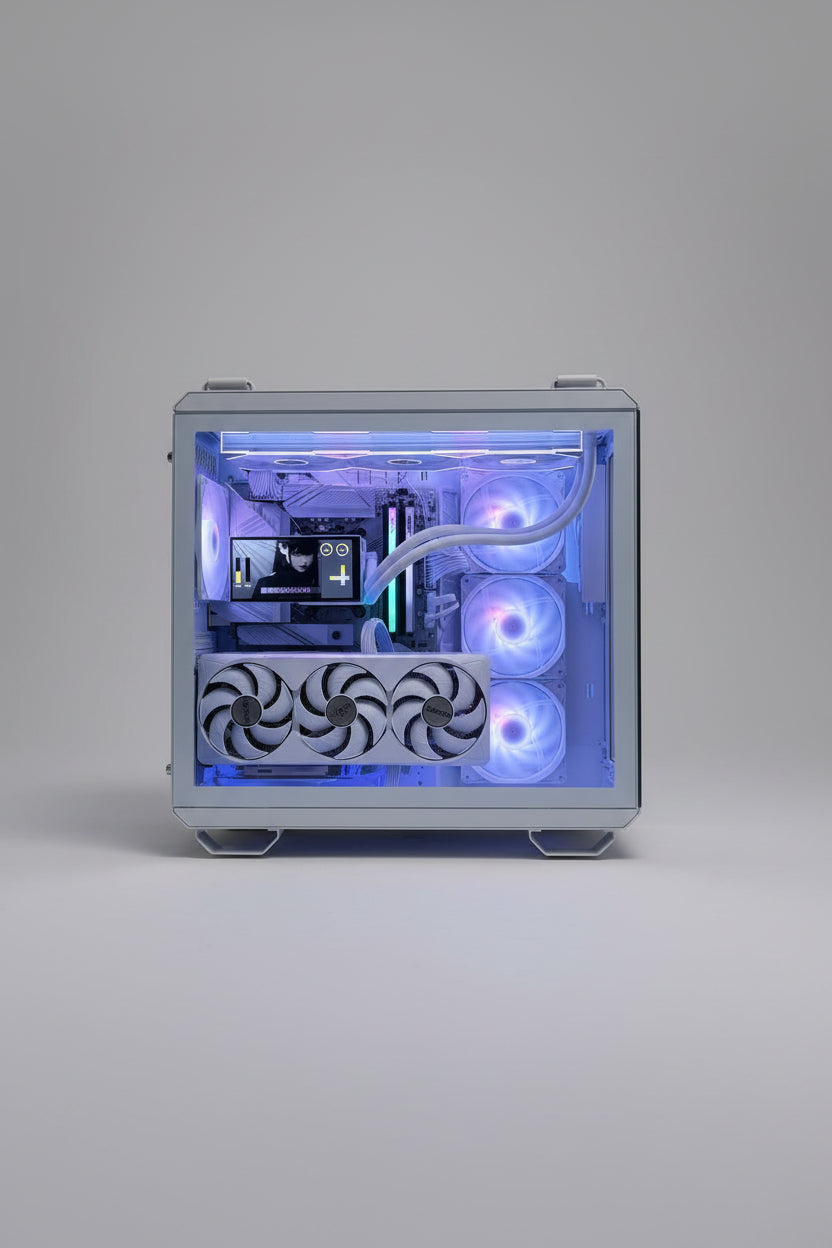 Premium White Gaming PC AMD Ryzen 7 9800X3D | RTX 5070 Ti | 32GB DDR5 | Visas Baltas