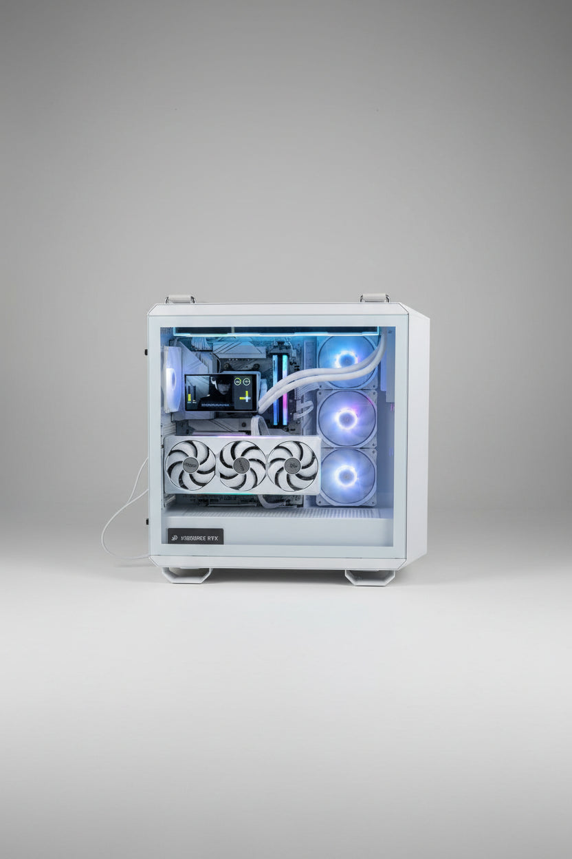 Premium White Gaming PC AMD Ryzen 7 9800X3D | RTX 5070 Ti | 32GB DDR5 | Visas Baltas